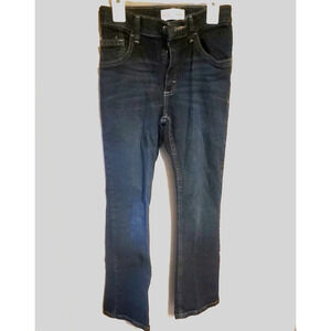 Wrangler Boys Classic Boot Jeans Adjustable Waist Band sz 12 Slim Dark Blue Nice